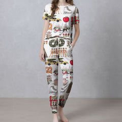 Christmas In New York Satin Pajama Set