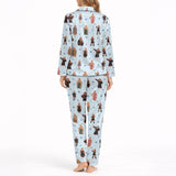 cute satin pajama set women home wear