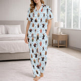 women silky pajamas soft breathable material