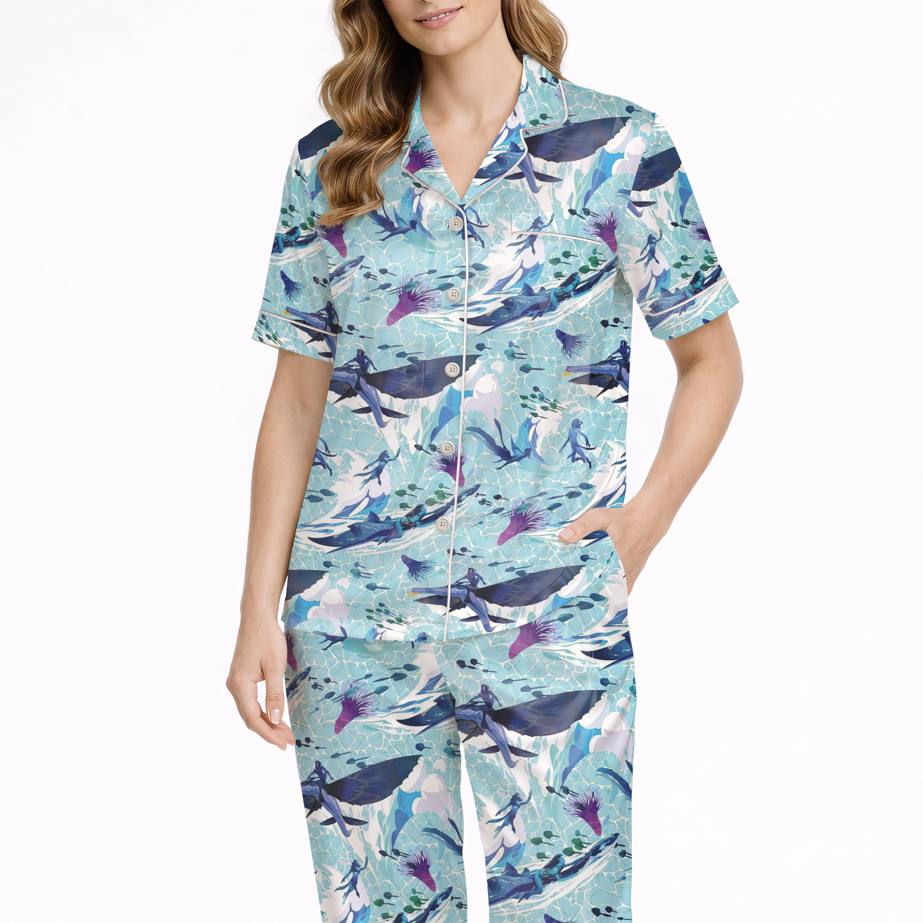 Avatar Ocean Spirit Silky Satin Pajama Set
