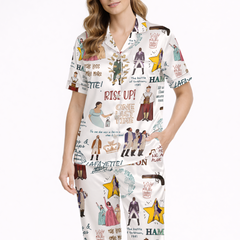 Hamilton Musical Silky Satin Pajama Set for Women