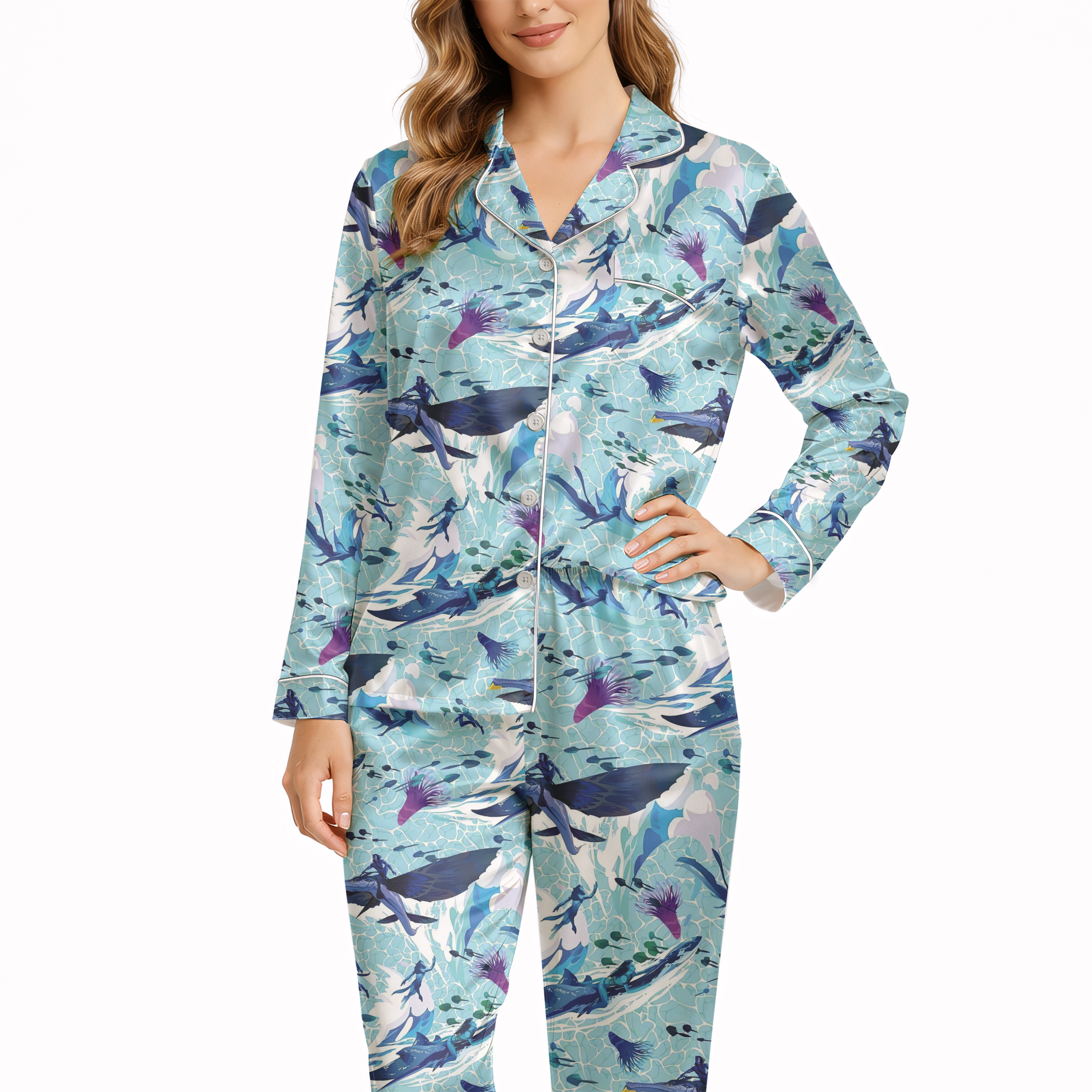 Avatar Ocean Spirit Silky Satin Pajama Set
