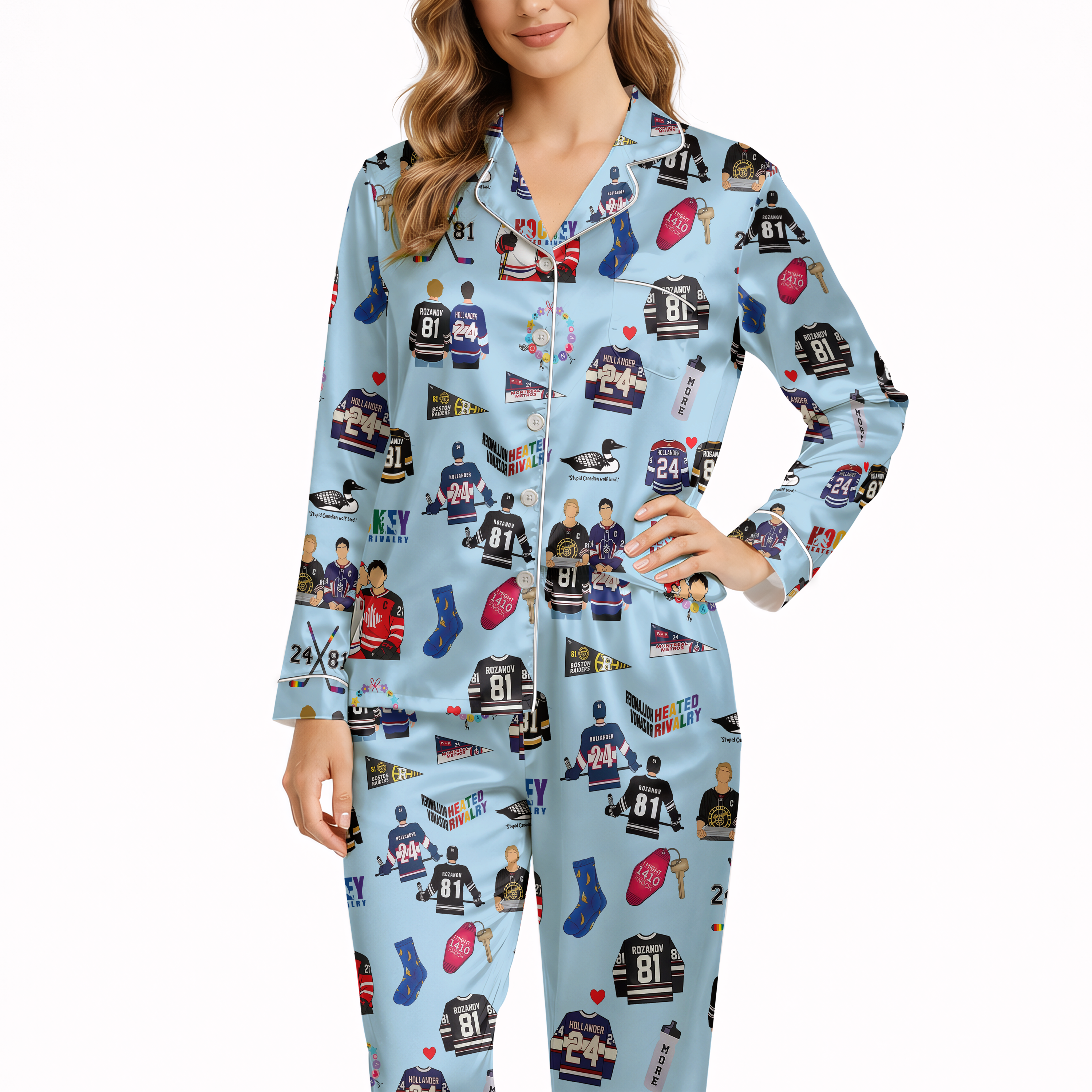 Monster Energy Fans Silky Satin Pajama Set for Women