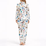 Women's Classic Button Down Pajama Set - Long | Wanderlust Dreams Print