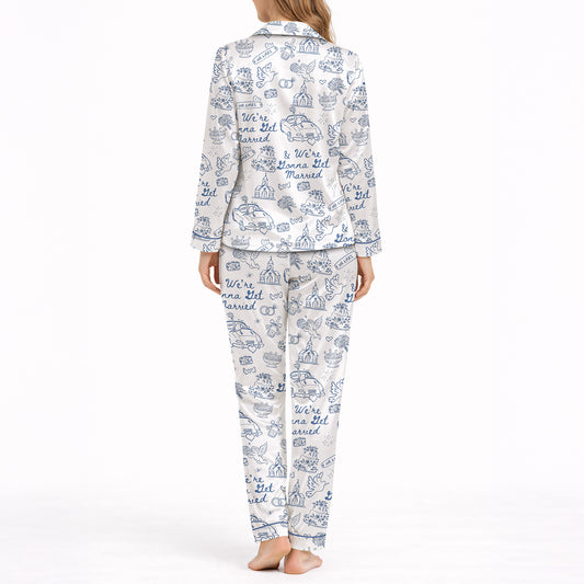 Dreamy Bridal Women's Classic Button Down Pajama Set - Long