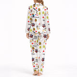 Borinquen Comfort: Women's Classic Button Down Pajama Set - Long
