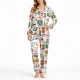 Italian Dreamscape Women's Classic Button Down Pajama Set - Long