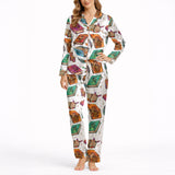 Women's Classic Button Down Pajama Set - Long | Enchanted Library Print