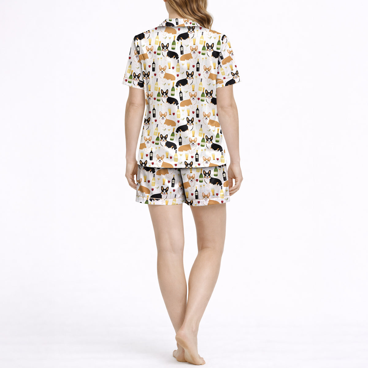 Women's Classic Button Down Pajama Set - Short | Paws & Pours Collection