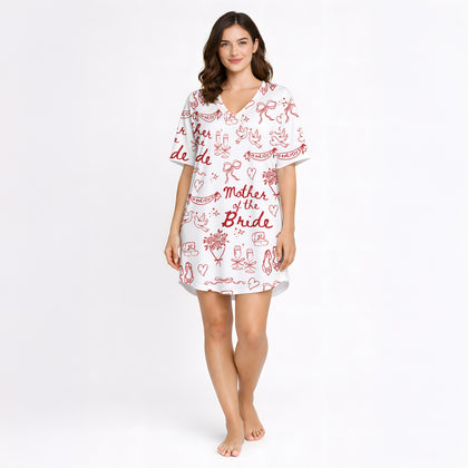Mother of the Bride — V-Neck Short Sleeve