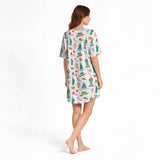 Global City Dreams Women's short sleeve pajama set with Knit