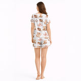 Sweet Western Dreams: Women's short sleeve pajama set with