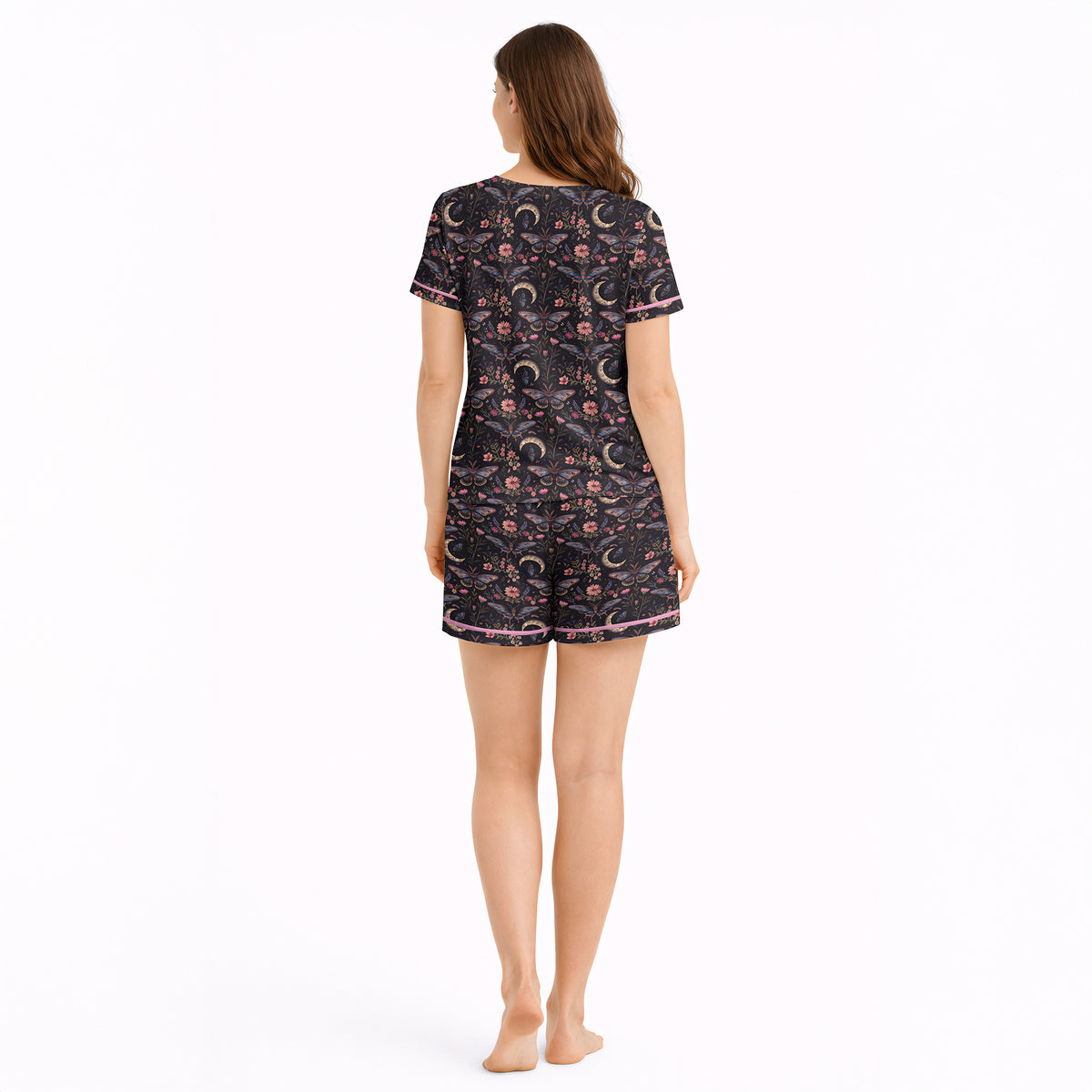 Women's Short Sleeve Knit Pajama Set | Celestial Bloom