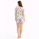 Wicked Cozy Women's Short Sleeve Pajama Set with [KNIT]