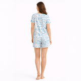 Bridal Bliss Women's Short Sleeve Pajama Set with Shorts
