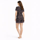 Women's Short Sleeve Pajama Set with Shorts | Celestial Bloom