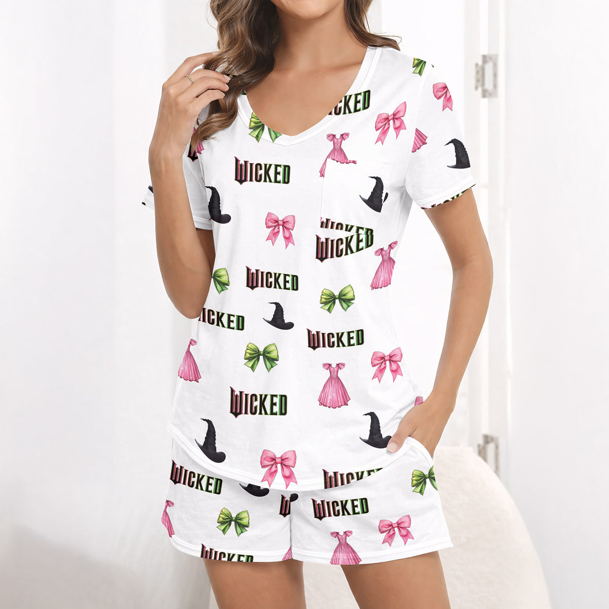 Wicked Cozy Women's Short Sleeve Pajama Set with Shorts