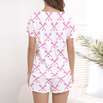 Lacrosse Dreams — Short Pajamas Set 3D