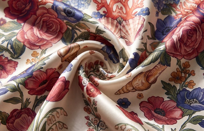 Floral fabric close-up — about desktop