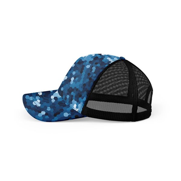 Blue retro motifs ibuytero trucker hat men 5