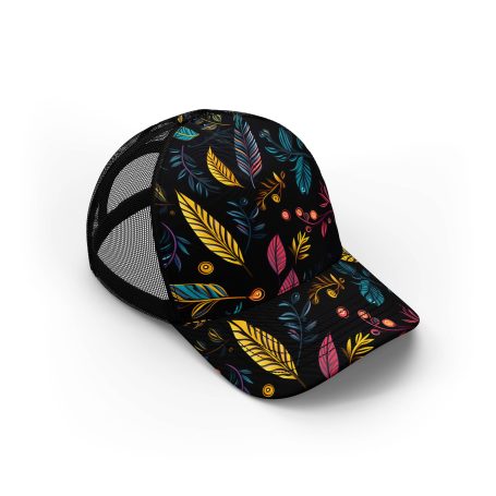 Floral and leaf motifs ibuytero trucker hat men 1