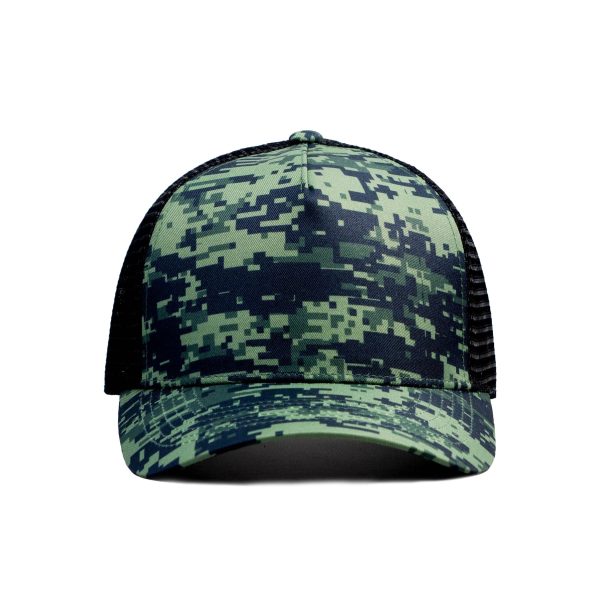 Green retro motifs 2 ibuytero trucker hat men 2