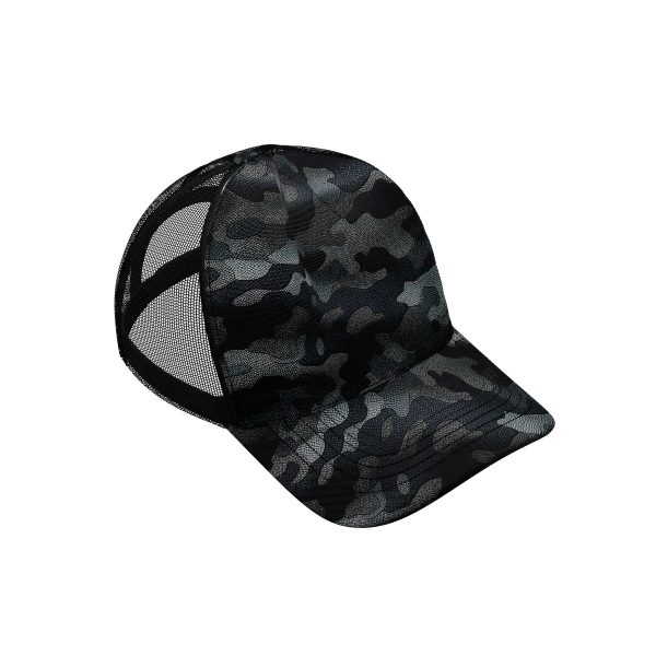 Uniform dark camoibuytero trucker hat men slant right