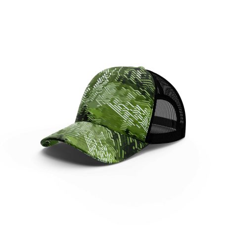 Green retro motifs ibuytero trucker hat men