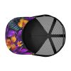 Purple yellow flowers leaves pattern ibuytero trucker hat men below