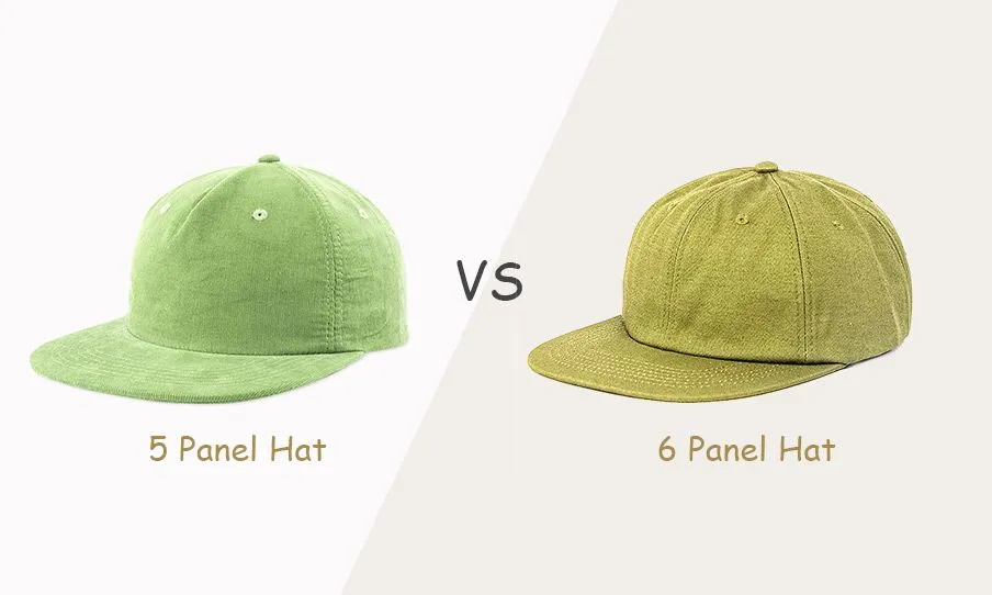 Difference between a 5 Panel Hat vs a 6 Panel Hat