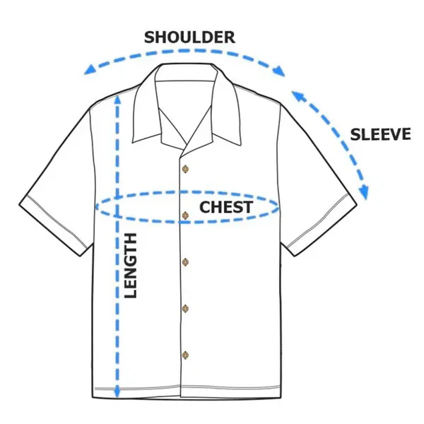 Hawaiian shirt size chart