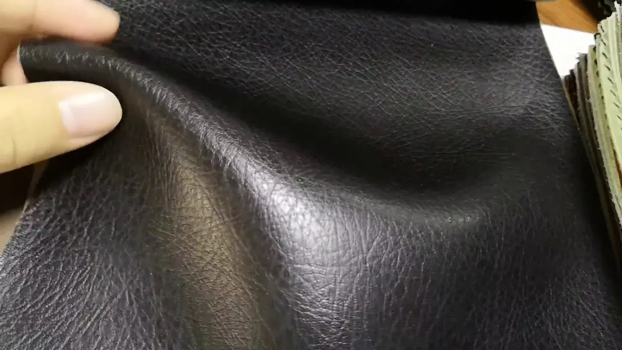 PU leather is lighter and more glossy than genuine leather