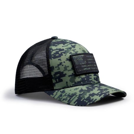 Green retro motif with american flag ibuytero trucker hat men 2