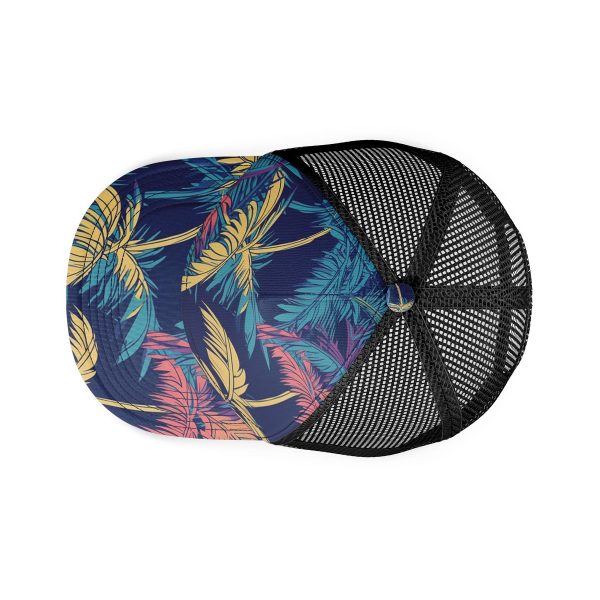 Dark coconut leaf pattern ibuytero trucker hat men 3