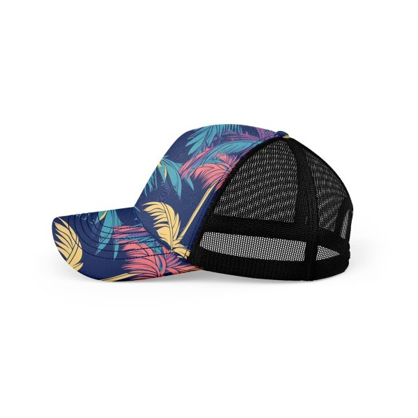 Dark coconut leaf pattern ibuytero trucker hat men 5