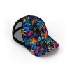 Dark floral and leaf motifs ibuytero trucker hat men 1