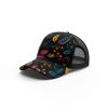 Floral and leaf motifs ibuytero trucker hat men