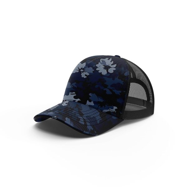 Gray camouflage floral pattern ibuytero trucker hat men