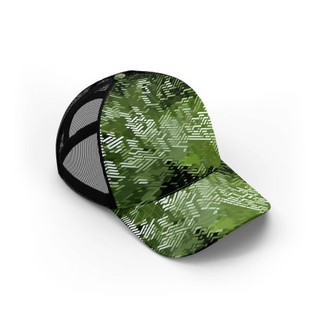 Green retro motifs ibuytero trucker hat men 1