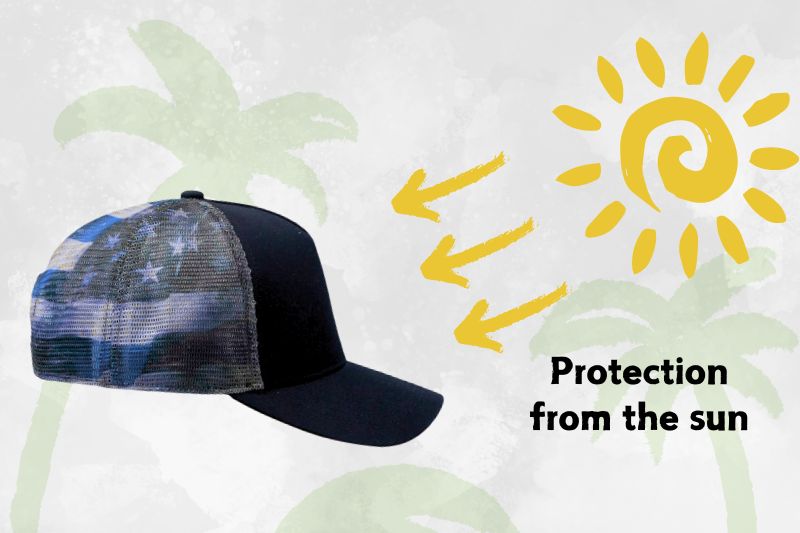 The wide brim of a trucker hat provides excellent protection from the sun’s harmful UV rays