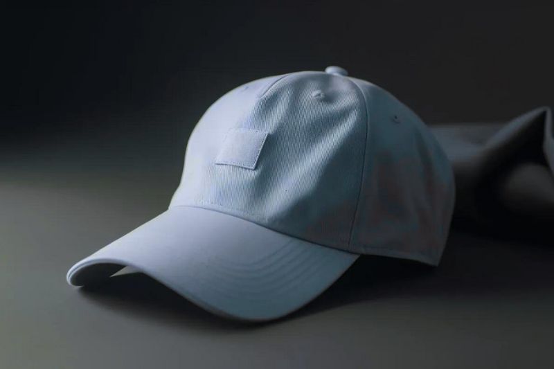 A regular baseball cap with a brimmed brim