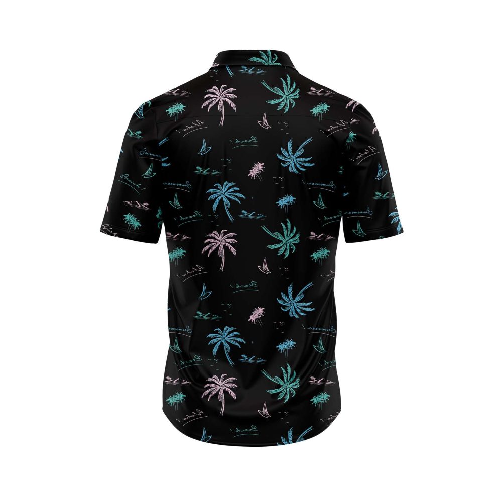 ibuytero Black Palm Hawaiian Shirt 1