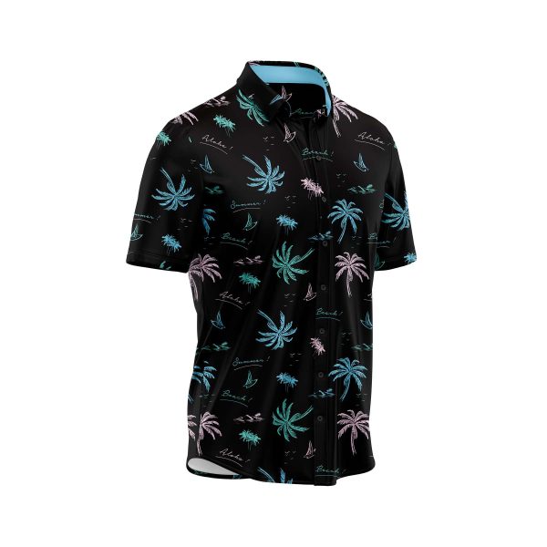 ibuytero Black Palm Hawaiian Shirt 2