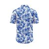 ibuytero Blue Floral Hawaiian Shirt 1