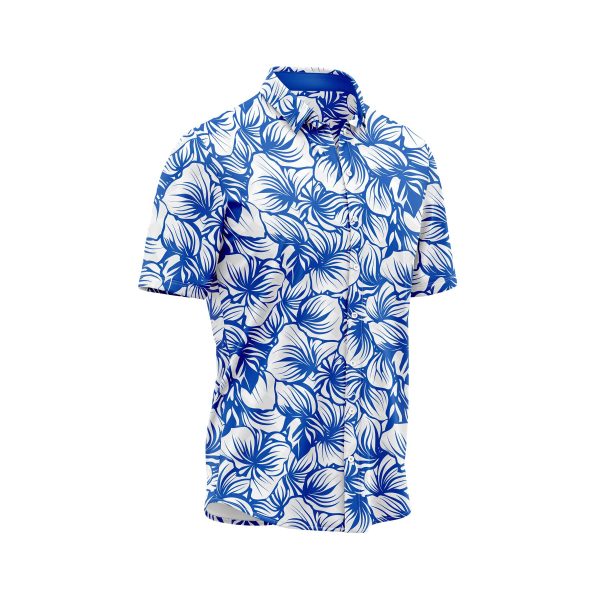 ibuytero Blue Floral Hawaiian Shirt 2