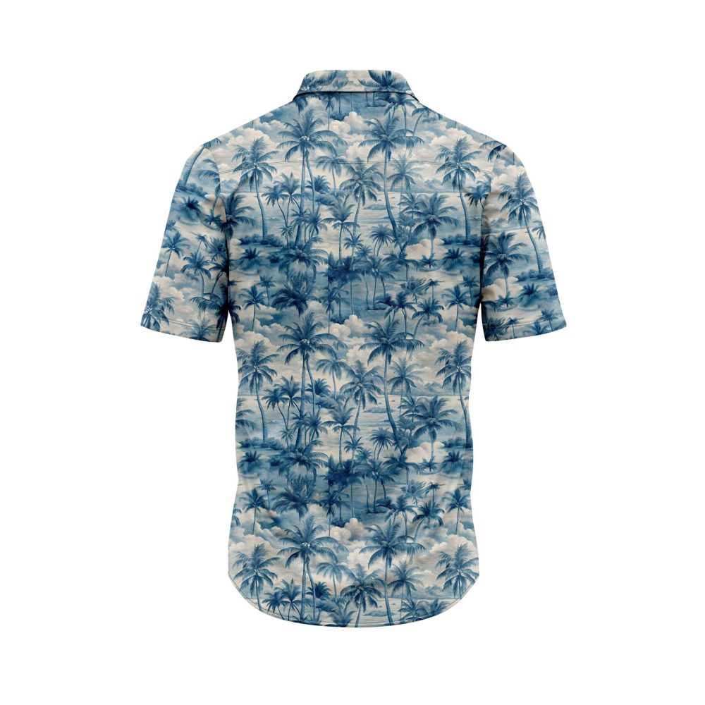 ibuytero Blue Palms Hawaiian Shirt 1