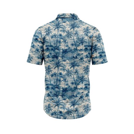 ibuytero Blue Palms Hawaiian Shirt 1