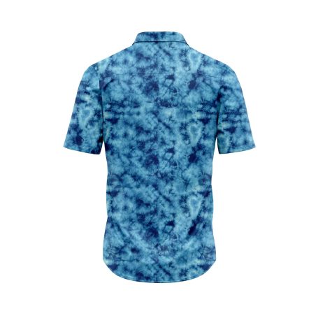 ibuytero Chromatic Mosaic Blue Hawaiian Shirt 1