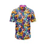 Colorful Blossom Hawaiian Aloha Shirt- Tropical Beach Shirt