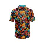 Colorful Leaf Hawaiian Aloha Shirt- Tropical Beach Shirt